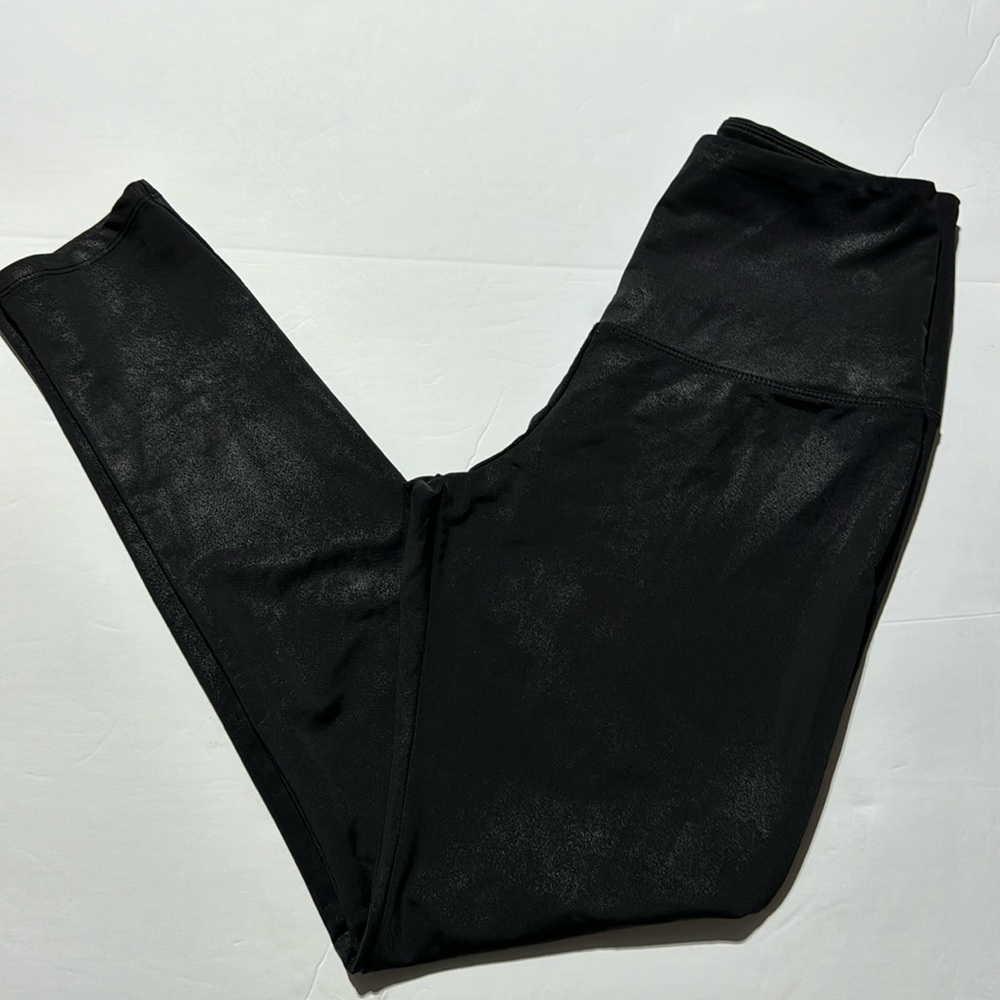Rachel Zoe Faux Leather Leggings Womens S Black Control Top High Waist Stretch